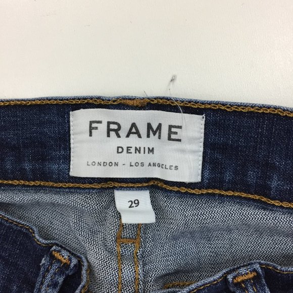 FRAME Denim Le Skinny De Jeanne Logo Hardware Marshall Wash 5 Pocket Jeans - Picture 2 of 10